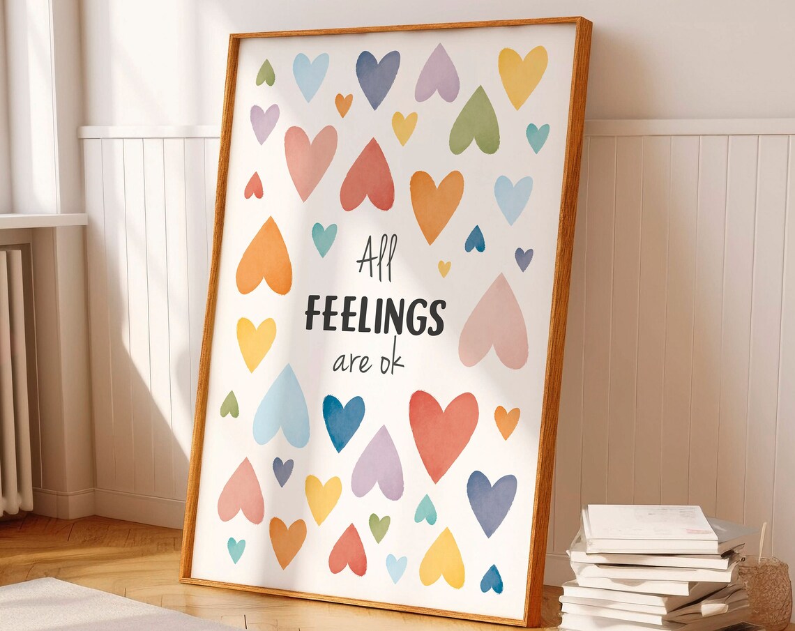 All Feelings Are Ok Poster, Mental Health Chart - Image 8