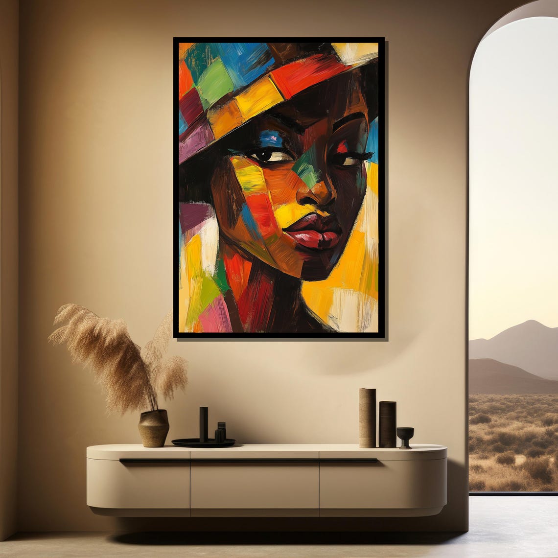 Fauvist Woman Portrait in Bold Wild Color Blocks Modern Art Poster - Image 4