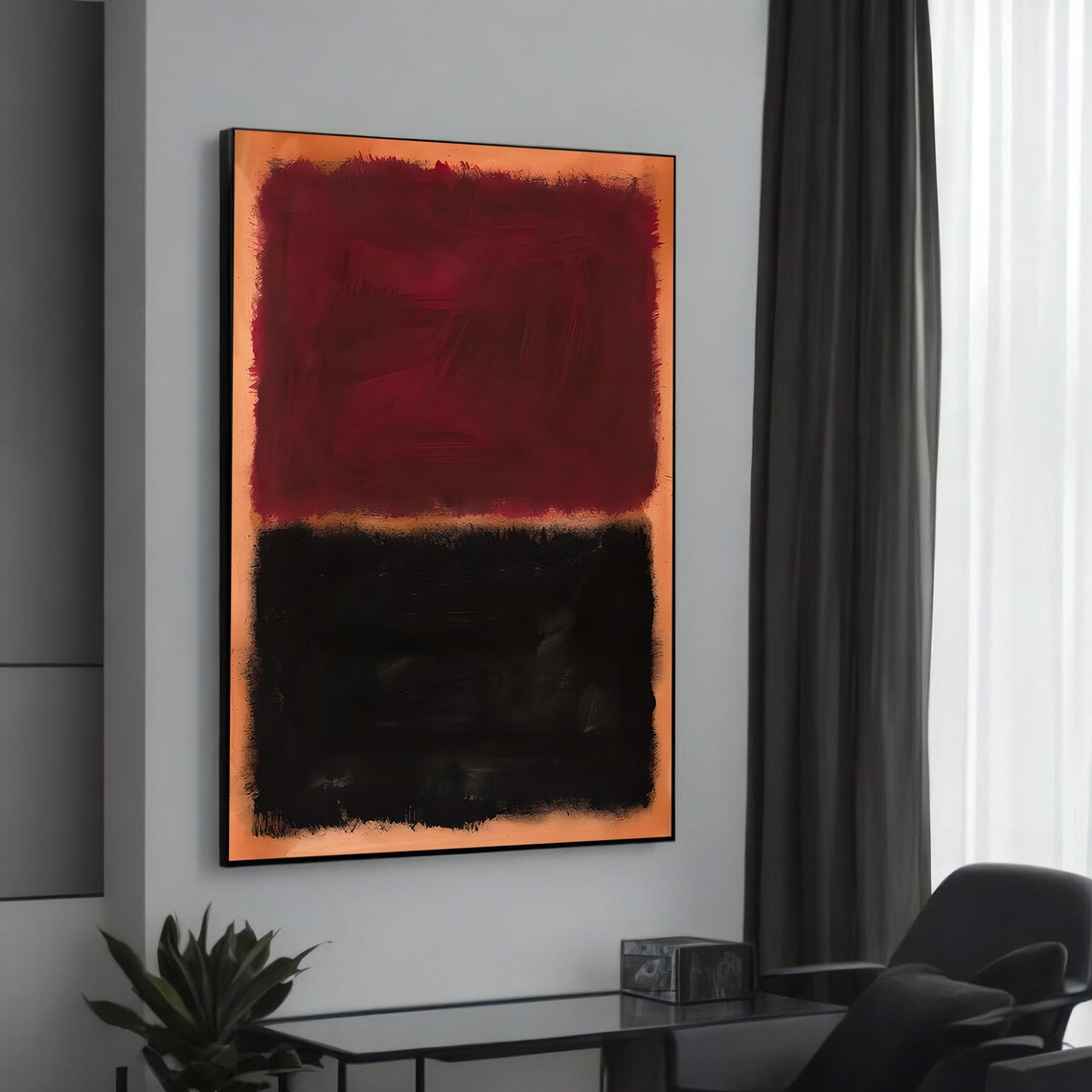Mark Rothko Deep Red And Black Abstract Art Print