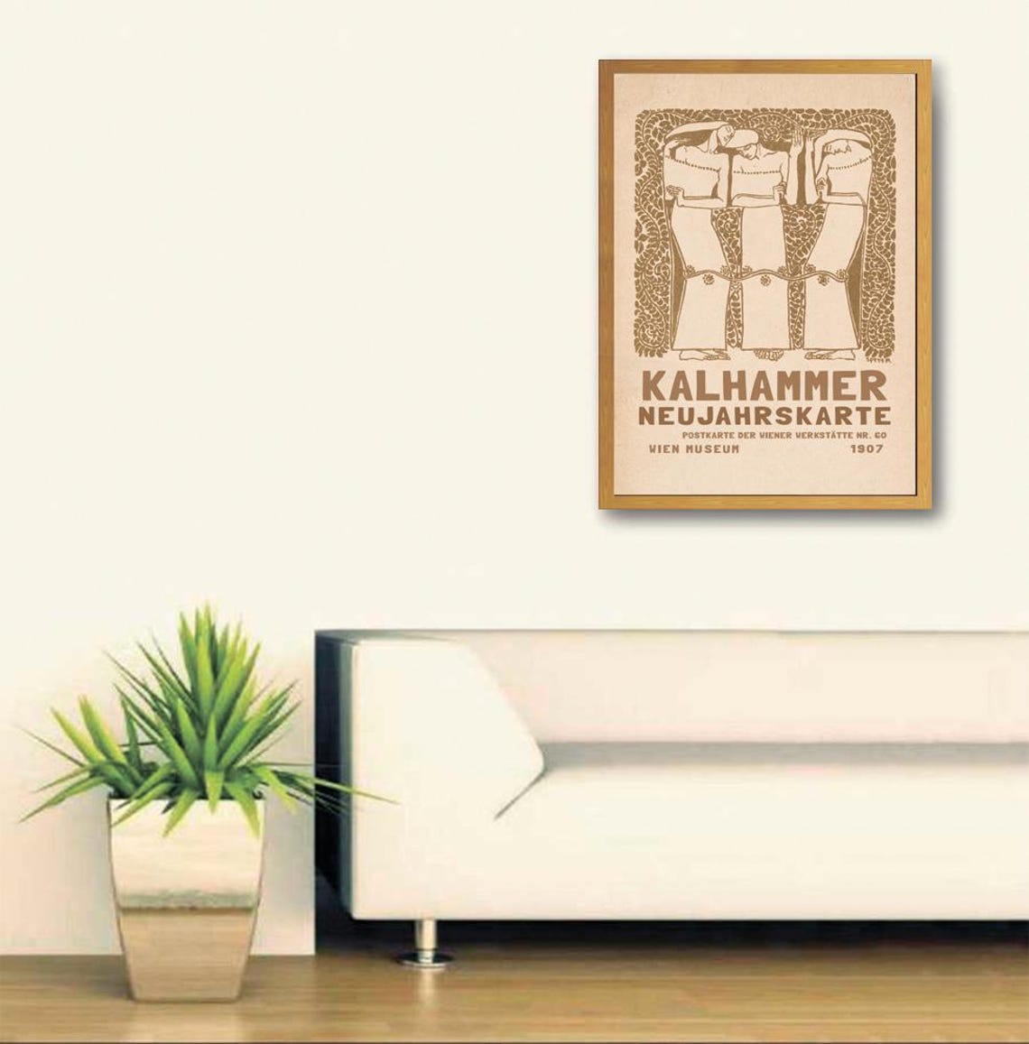 Agnes Speyer Neujahrskarte Poster Vintage Womans Print Poster Speyer Painting Woman In Art New Year Postcards Print - Image 3