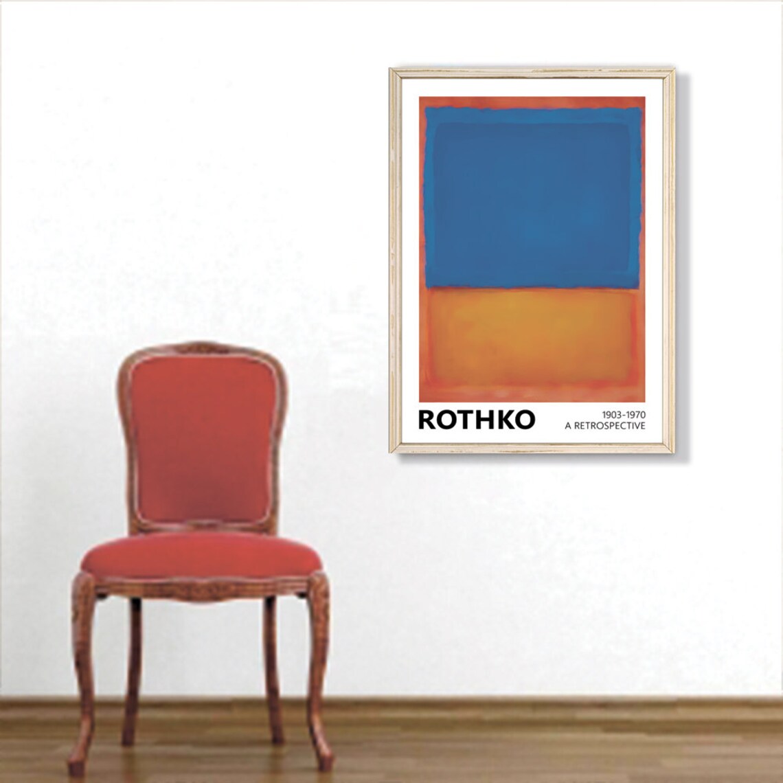 Mark Rothko Blue Orange 1955 Poster, Minimalist Decor - Image 3