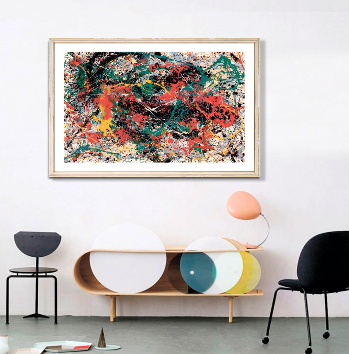 Jackson Pollock Colorful Drip Painting Abstract Artwork Poster - Image 2