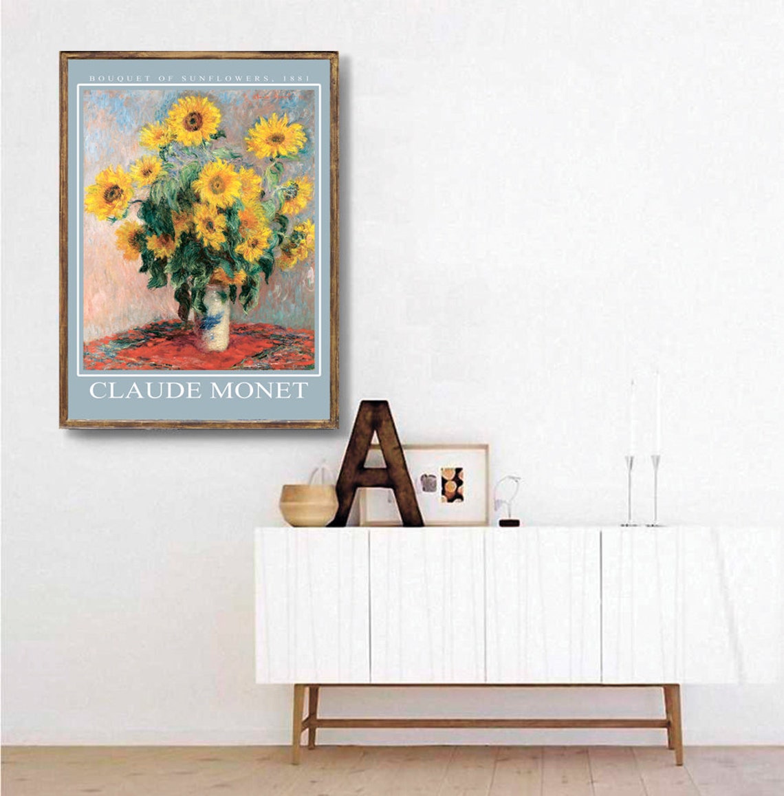 Claude Monet Bouquet of Sunflowers 1881 Floral Impressionist Poster - Image 3