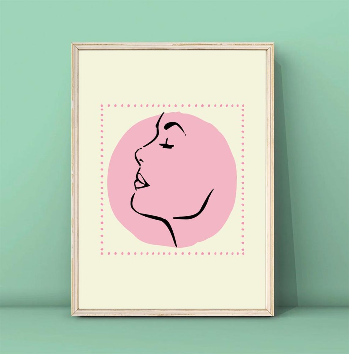 Boho Woman Art Print Woman Line Art Boho Woman Wall Art Boho Woman Poster Neutral Simple Print Pink Woman Print Download