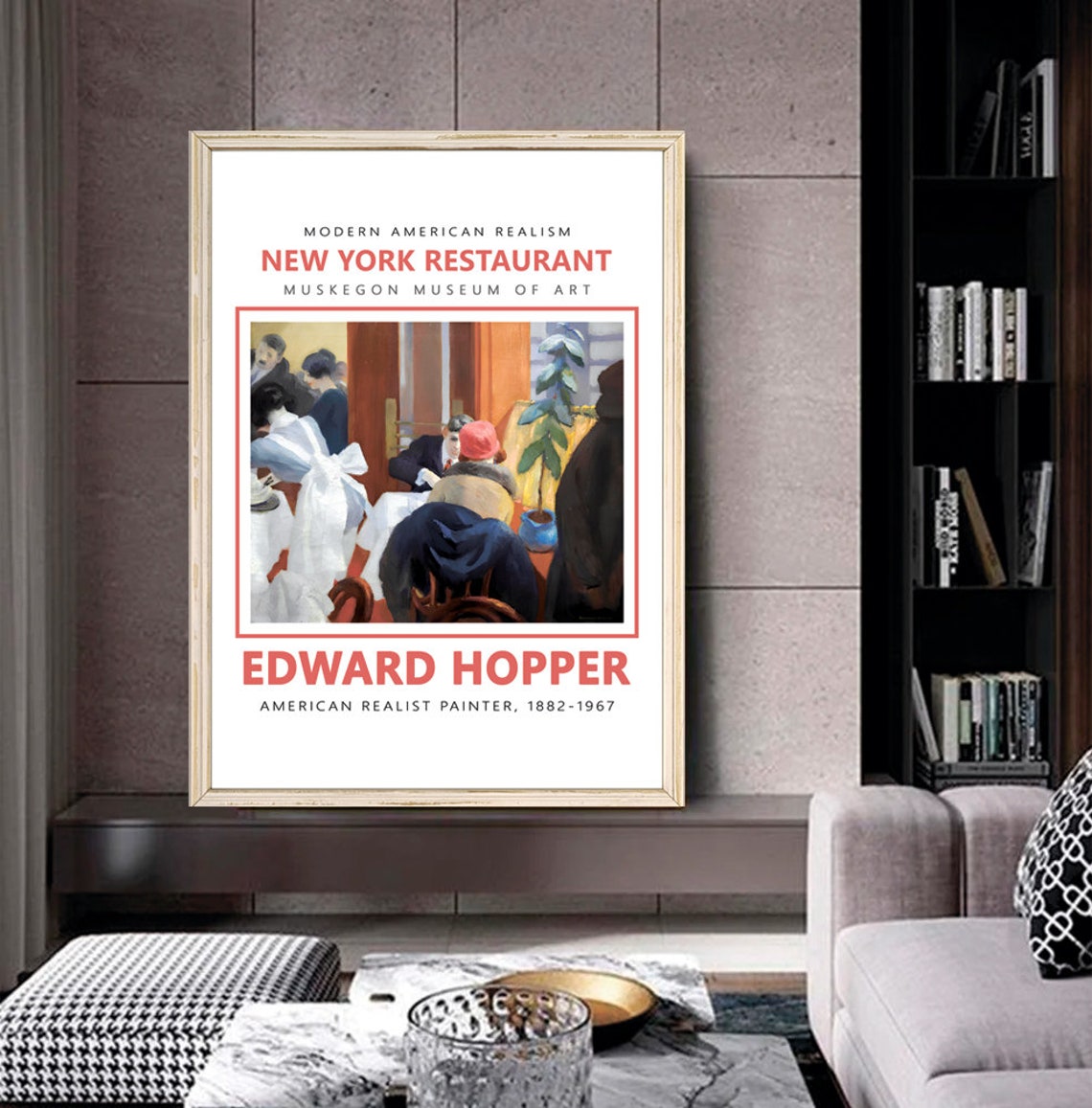 Edward Hopper New York Restaurant Modern Realism Exhibition Poster - Image 2