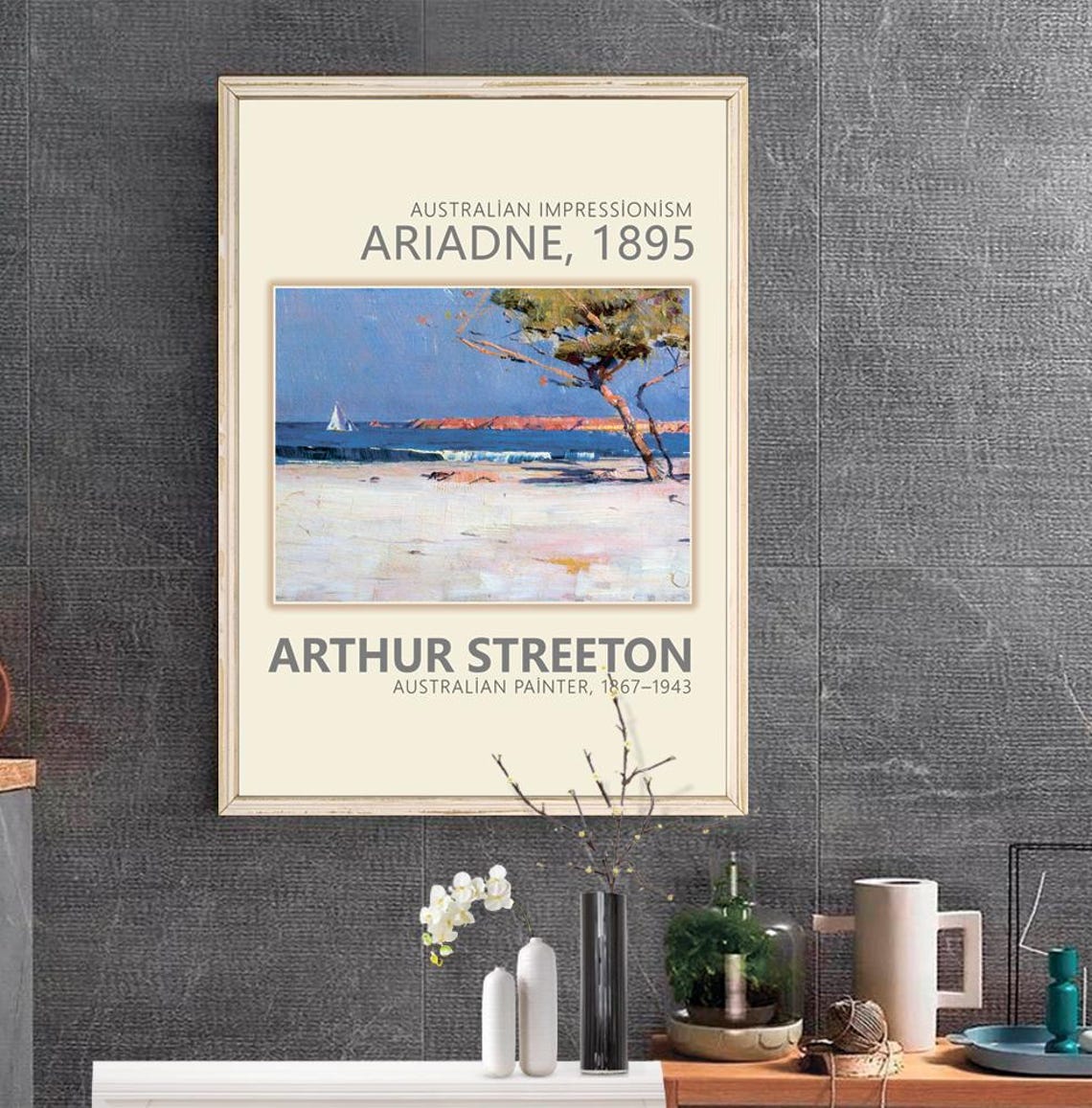 Arthur Streeton Ariadne 1895 Print Streeton Painting Streeton Landscape Poster Paintings Of Vintage Women Download - Image 2