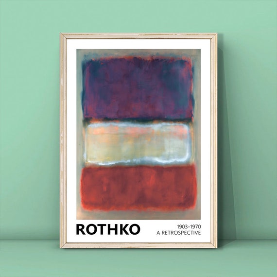 Mark Rothko Art Print Exhibition Poster Modern Wall Decor Rothko Reproduction Poster Minimalism Print