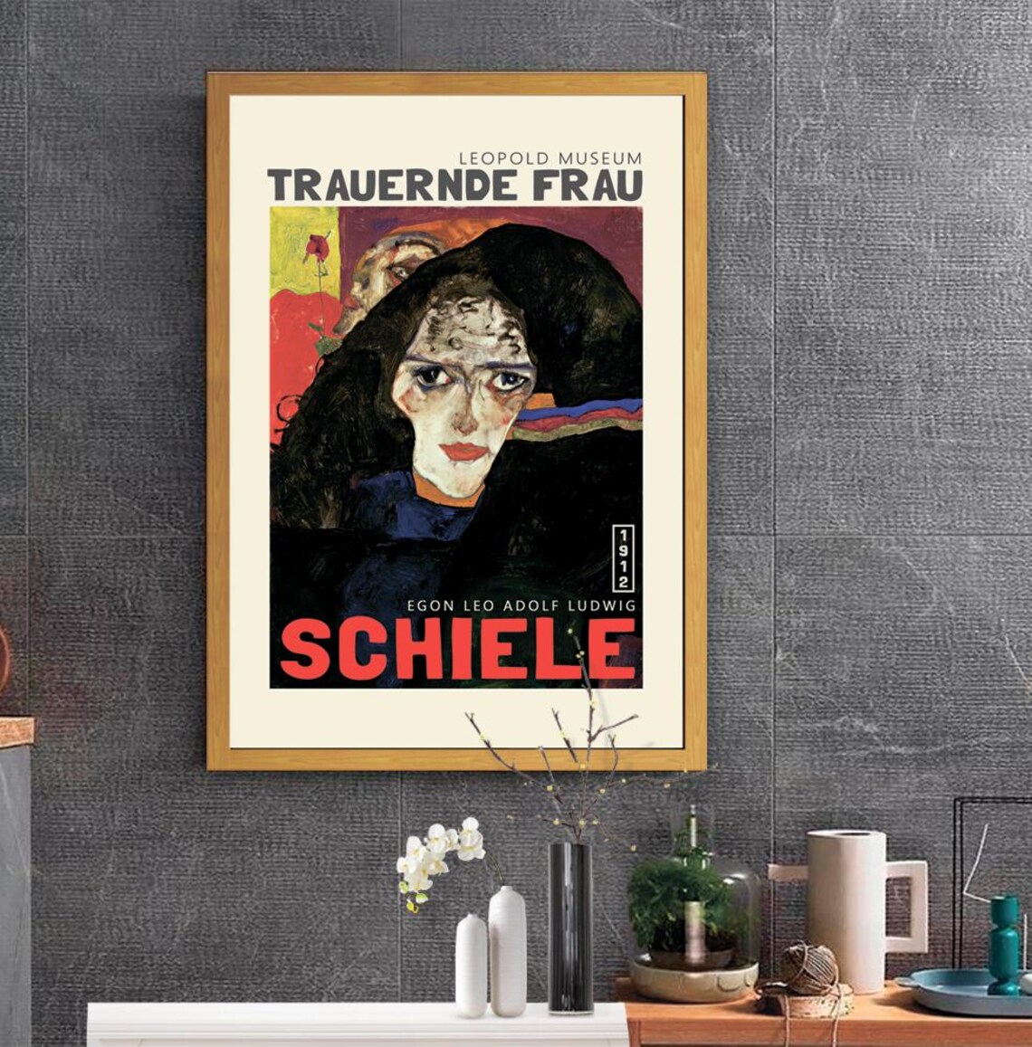 Egon Schiele Trauernde Frau Print Schiele Mourning Woman Print Schiele Painting Vintage Woman Poster Vintage Portait Poster - Image 2