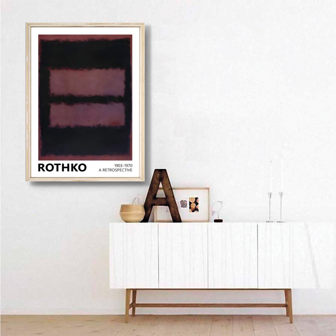 Mark Rothko Pink And Black Art Print, Minimalism - Image 2