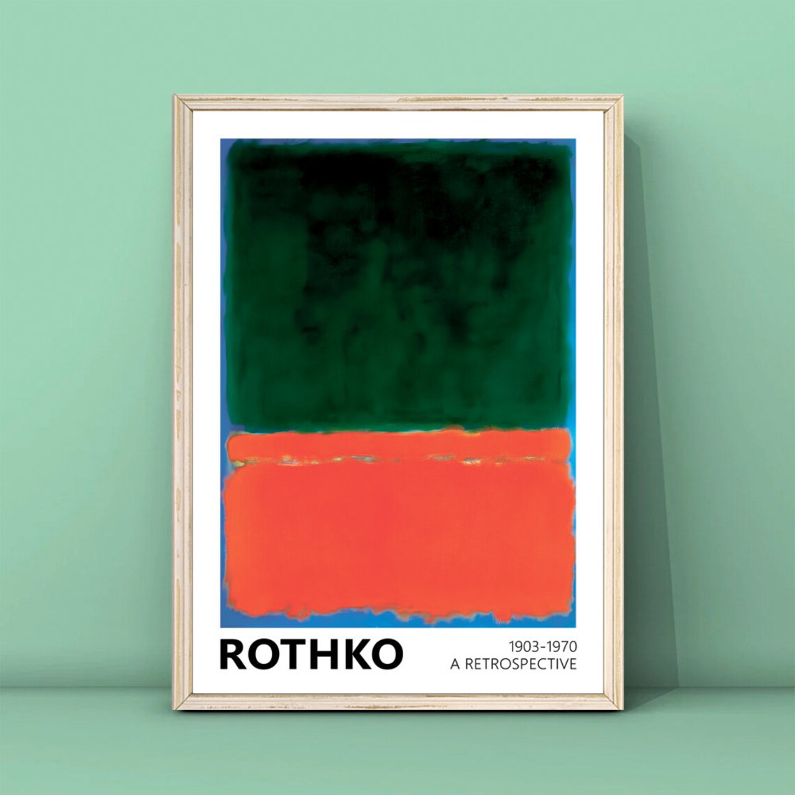 Mark Rothko Red Green Minimalist Art Poster