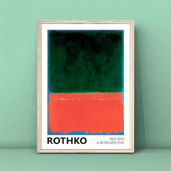 Mark Rothko Red Green Minimalist Art Poster