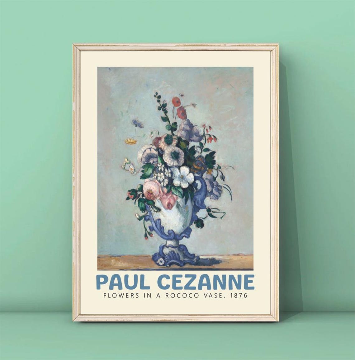 Paul Cezanne Flowers in a Rococo Vase 1876 Still Life Poster