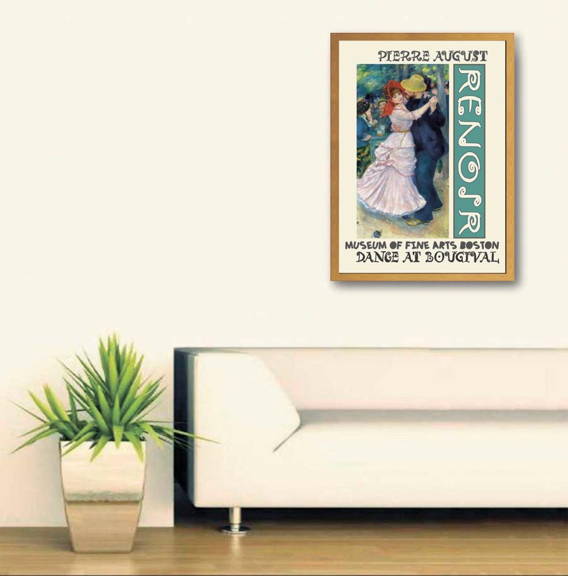 Pierre Auguste Renoir Dance at Bougival Dancing Couple Poster - Image 3