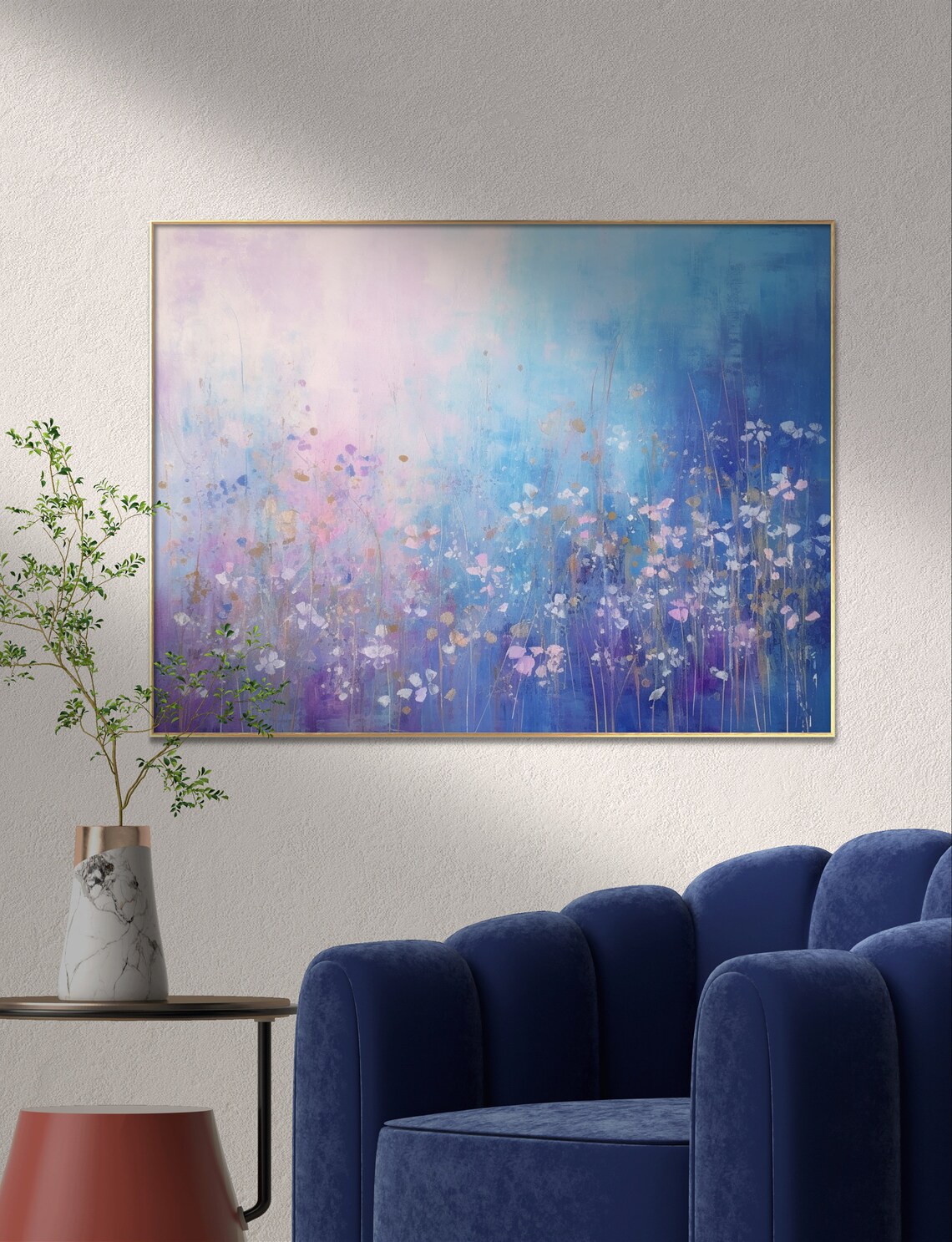 Abstract Floral Contemporary Painting, Wall Art