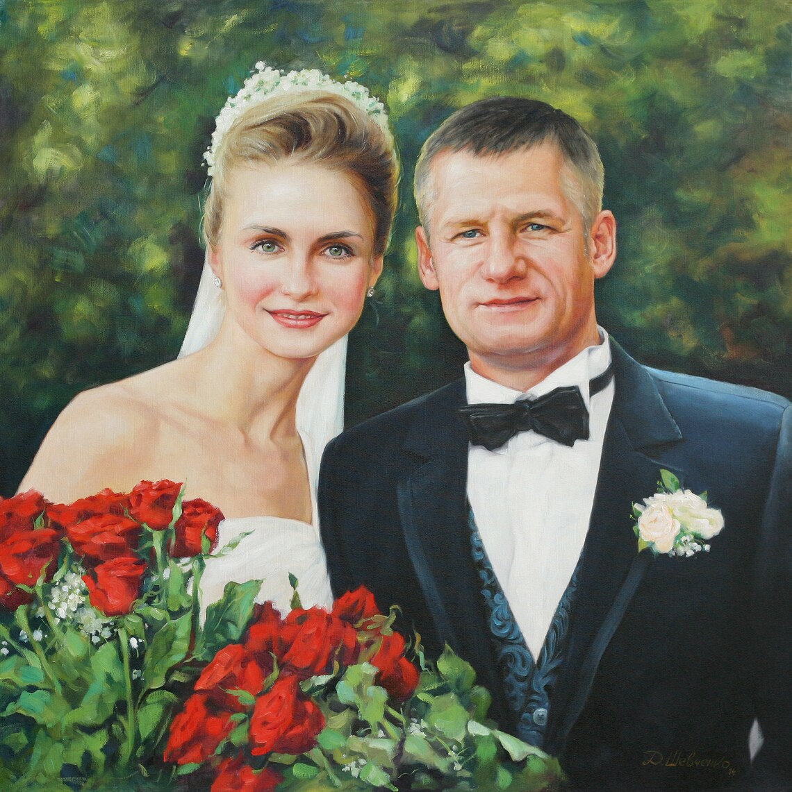 Custom Couple Portrait, Personalized Oil Painting - Image 2