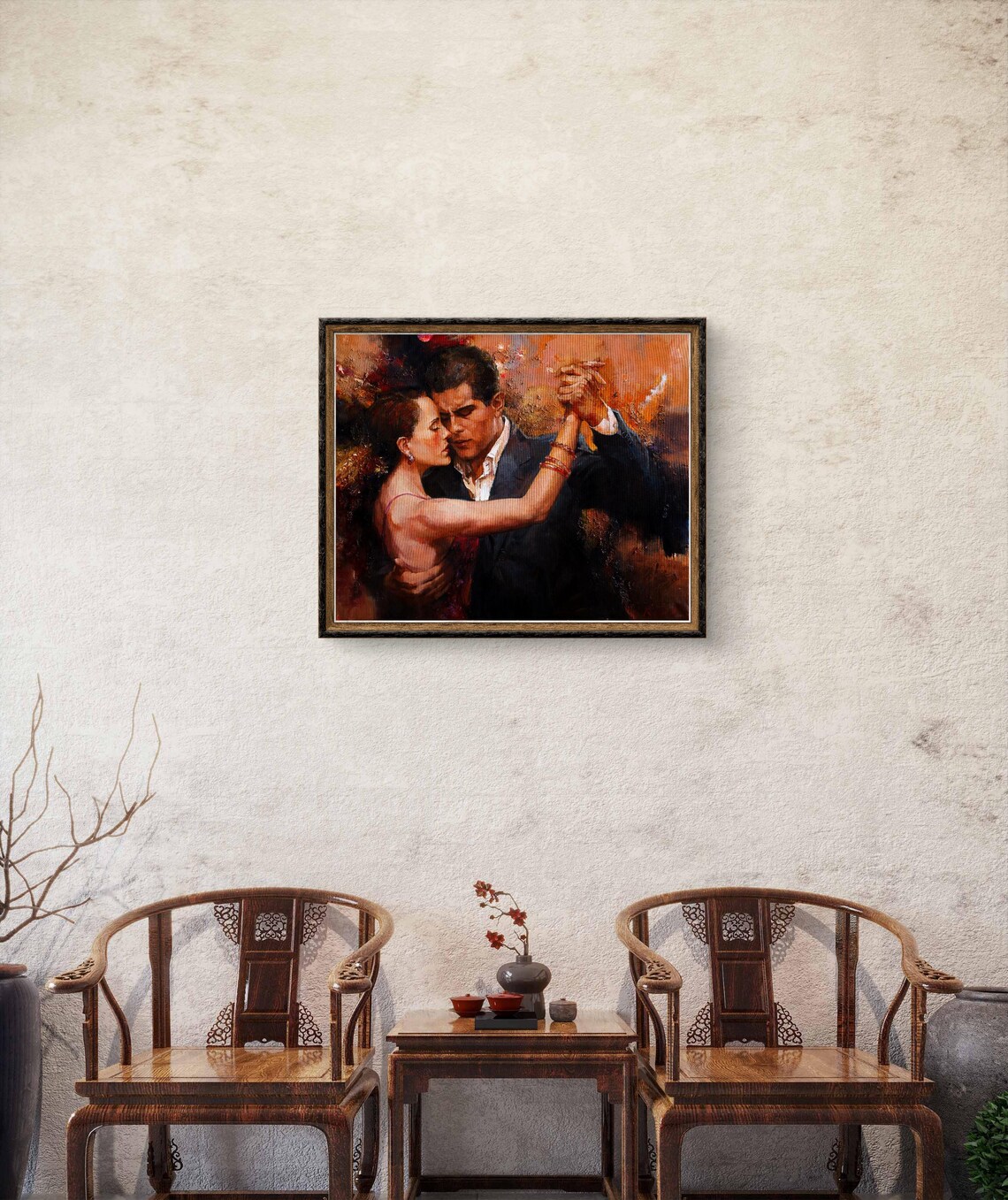 Passion In Motion, Tango Couple Oil Painting - Image 2