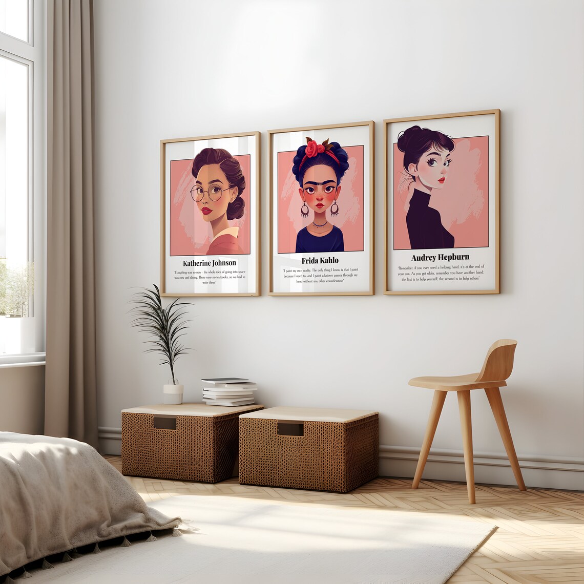 Audrey Hepburn Helping Hand Kindness Quote Portrait Wall Art - Image 2