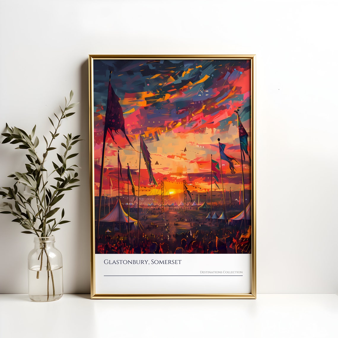 Glastonbury Oil Paint Style Poster Glastonbury Wall Art Festival Souvenir Glasto Festival Artwork Music Memorabilia Music Lover Gift - Image 2
