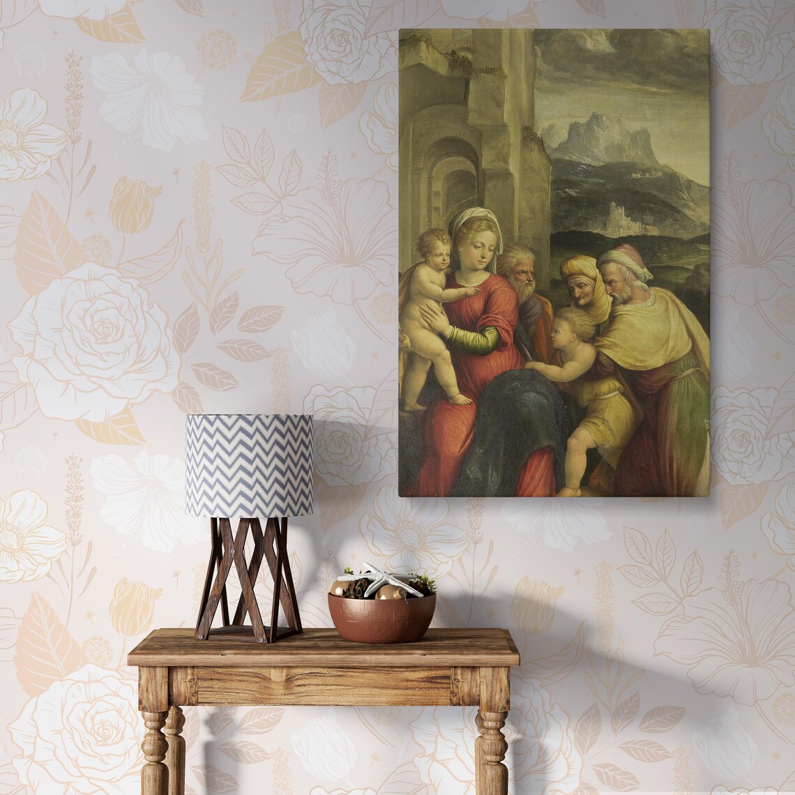 The Holy Family, Renaissance Christian Art Print