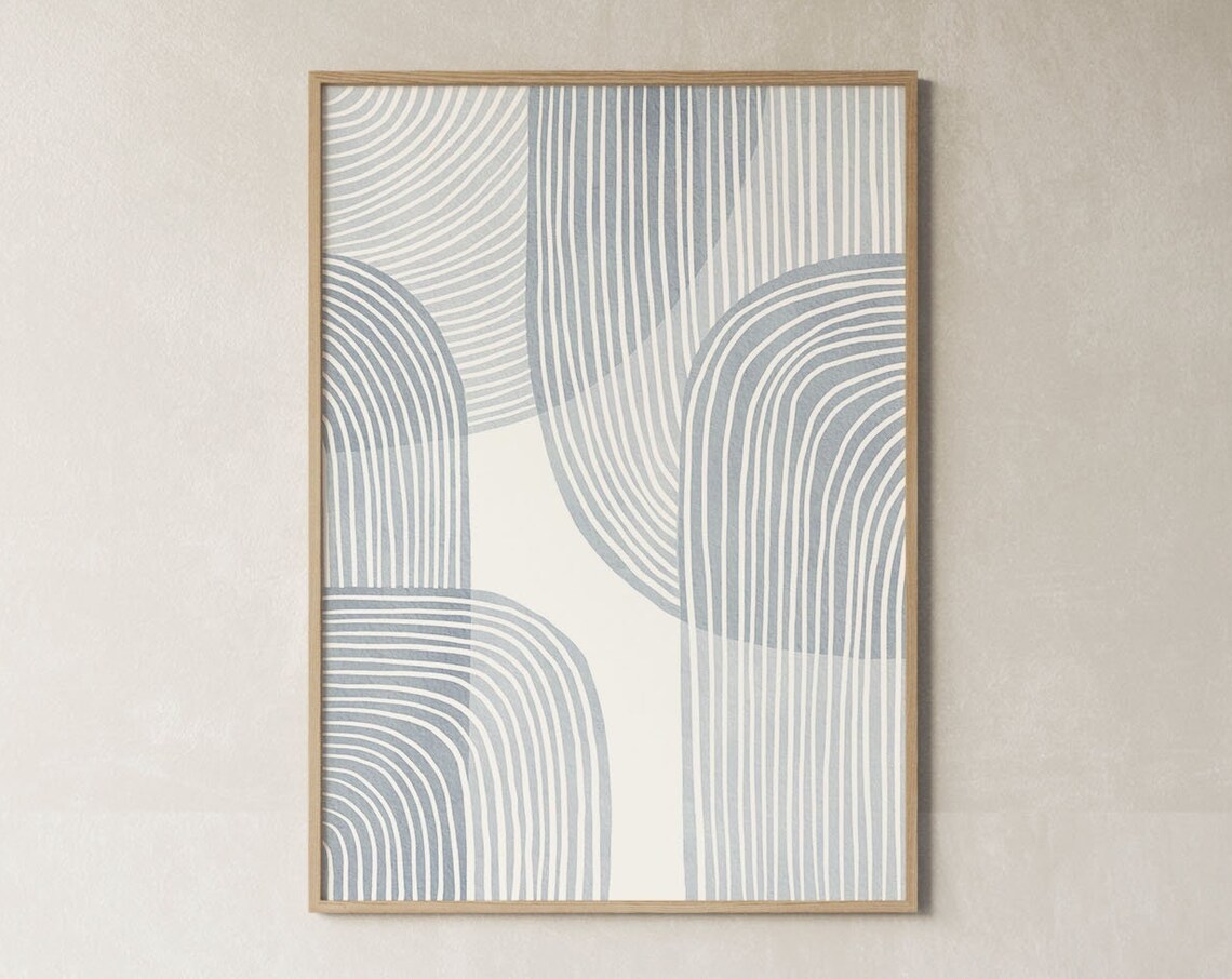 Geometric Watercolor Abstract Wall Art Print - Image 3