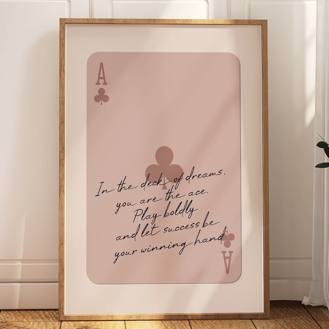 Retro Ace Of Clubs Art Print, Trendy Card Design