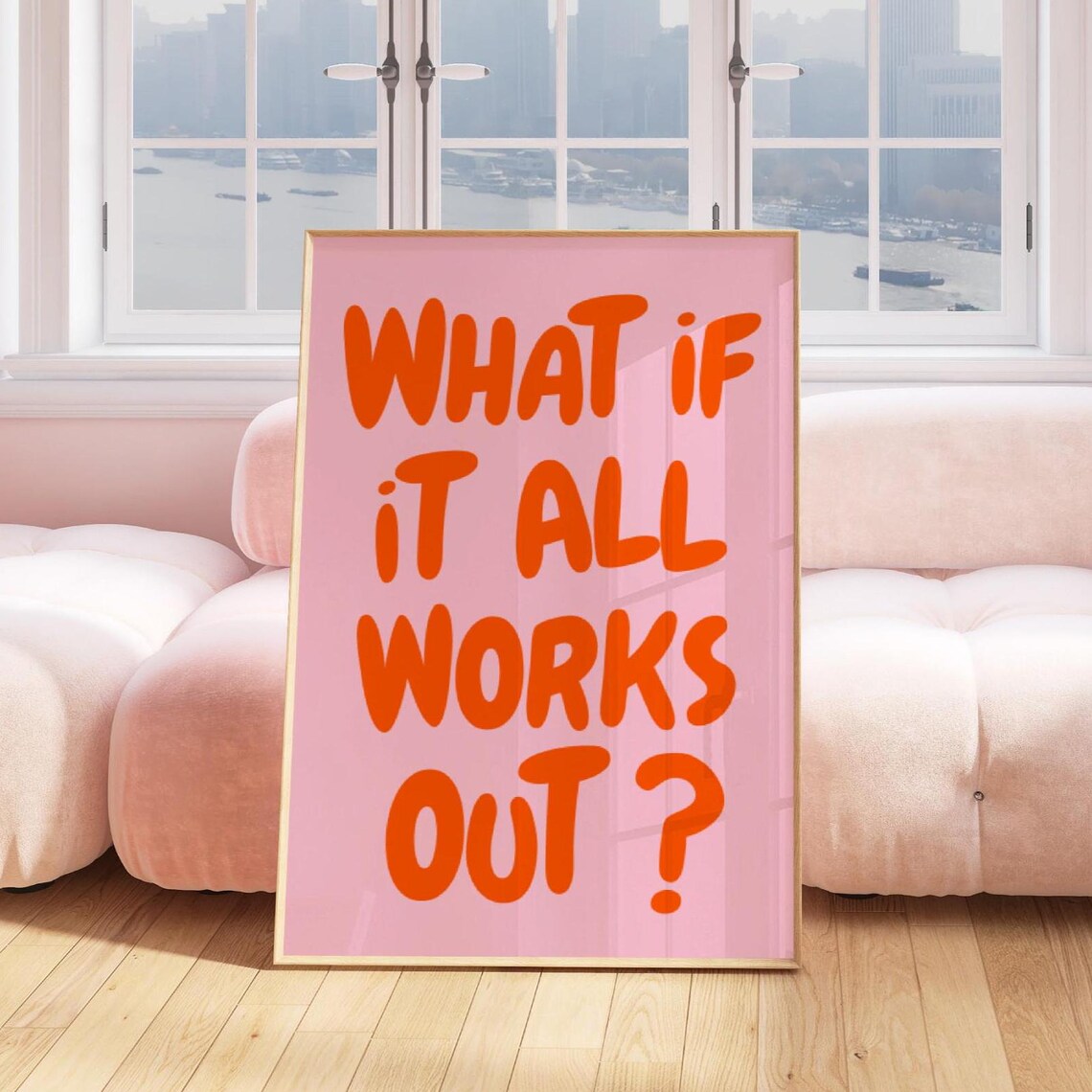 What If It All Works Out Retro Typography Poster