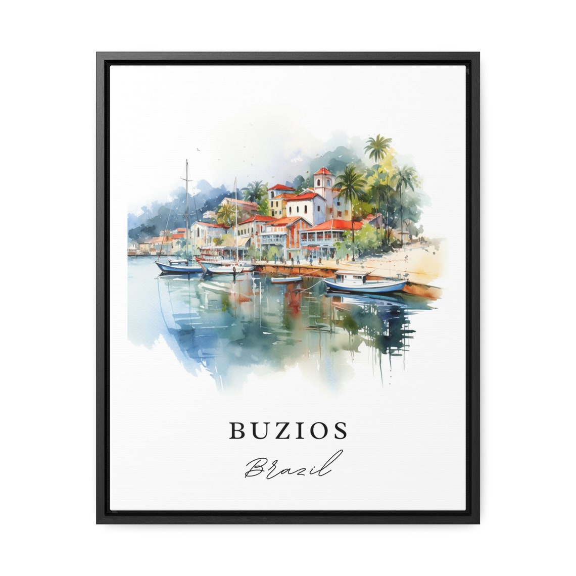 Buzios Brazil Wall Art Poster Armao Dos Bzios Gift Birthday Present Custom Text Personalized - Image 2