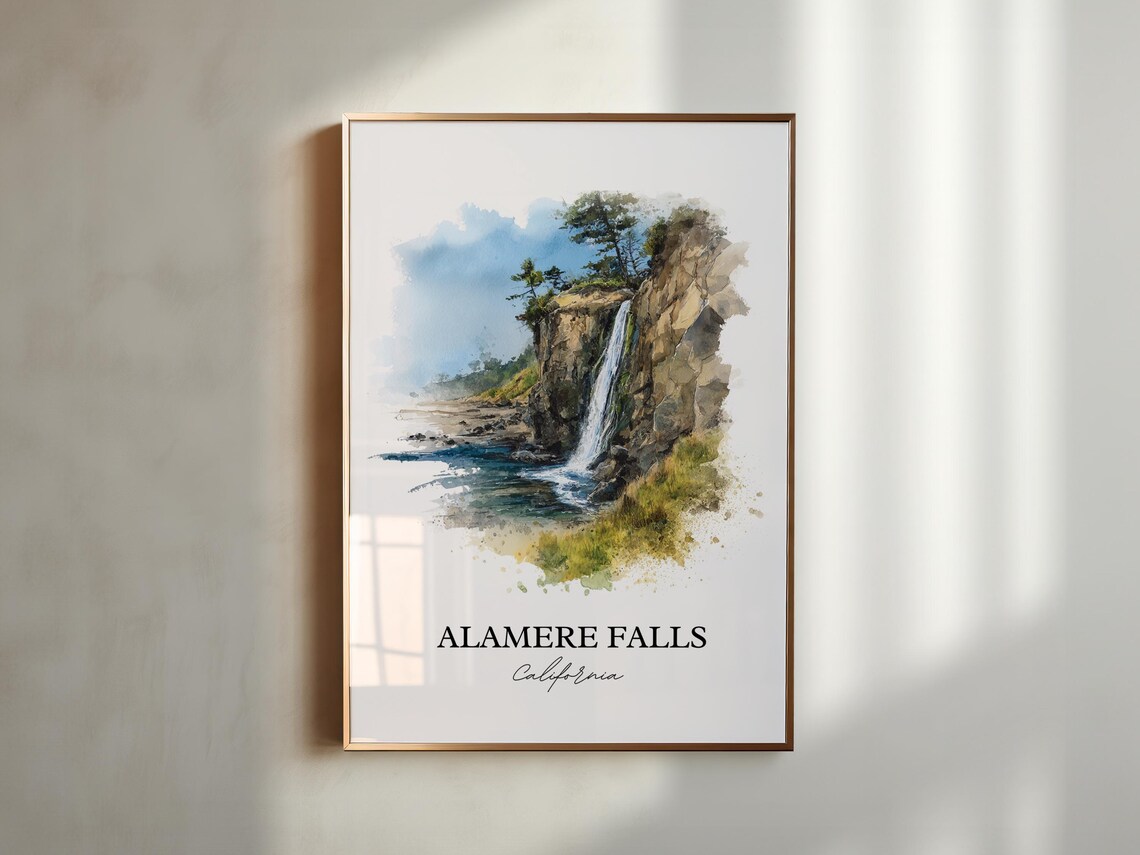 Alamere Falls California Point Reyes Seashore Waterfall Travel Poster - Image 5
