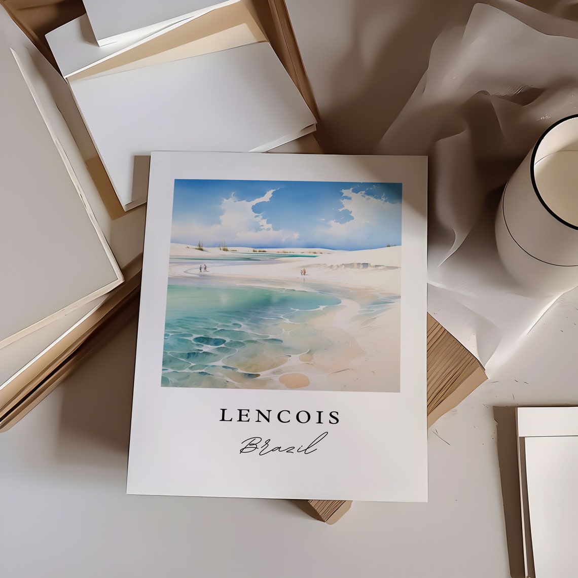 Lencois Brazil Wall Art Poster Print Wedding Gift Birthday Present Custom Text Perfect - Image 5