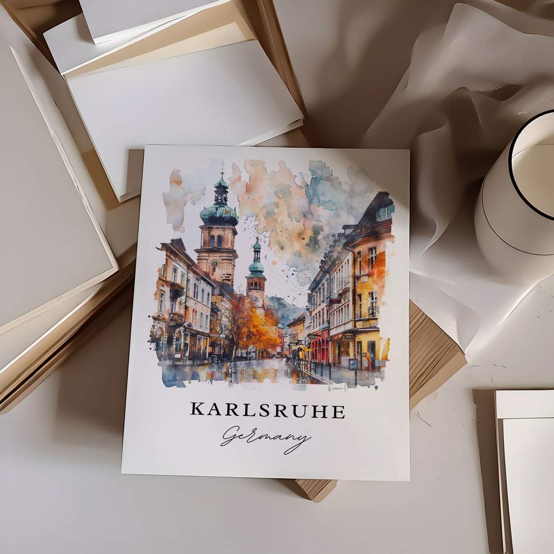 Karlsruhe Travel Poster, Germany Wall Art Print - Image 6