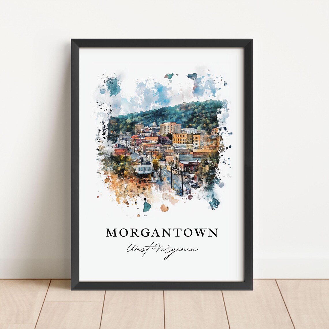 Morgantown WV Travel Poster, University of West Virginia