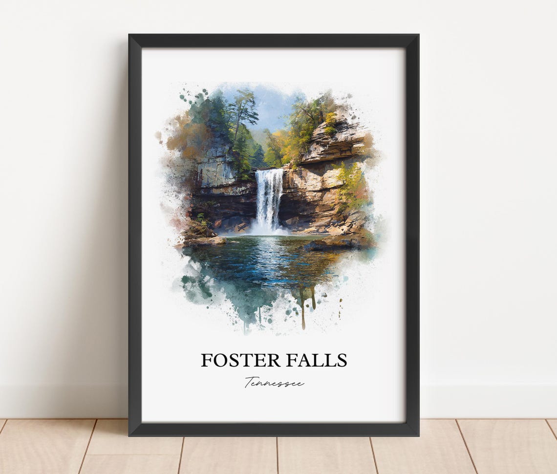 Foster Falls Tennessee Sequatchie Valley Cliff Waterfall Poster - Image 2