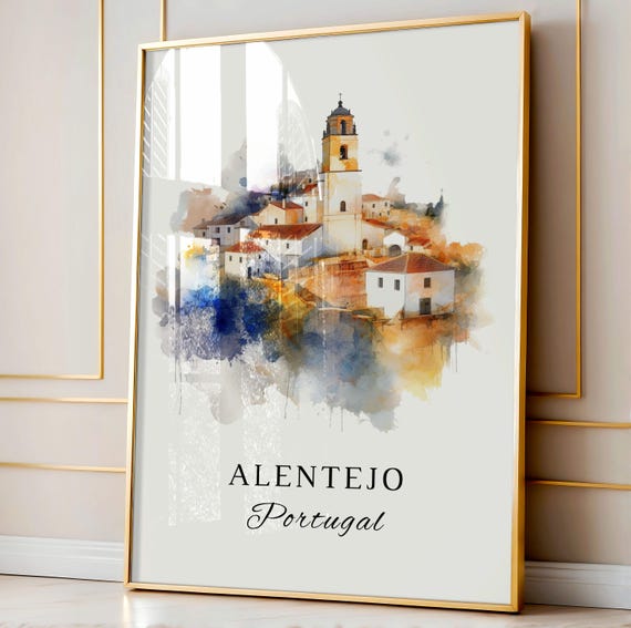 Alentejo Portugal Travel Poster, Custom Text