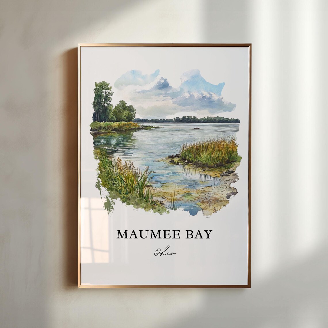Maumee Bay State Park, Lake Erie Watercolor Art Print