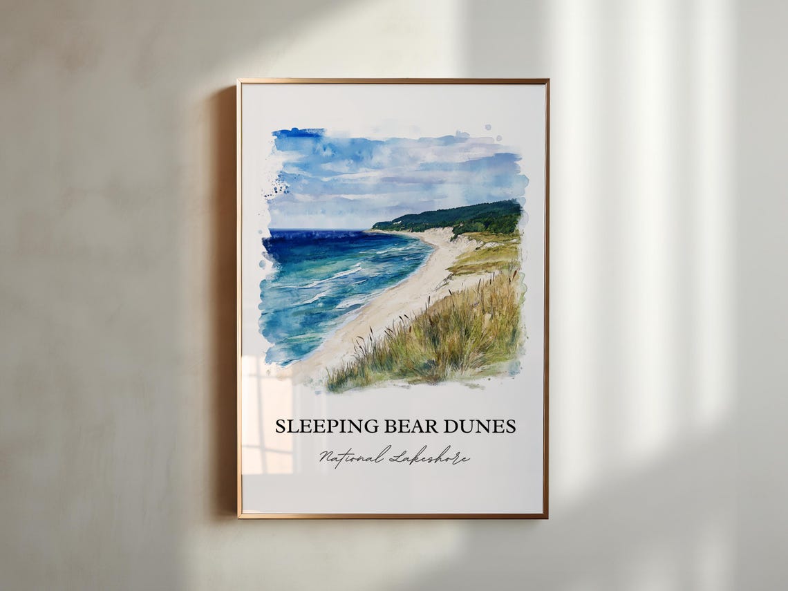 Sleeping Bear Dunes Manitou Islands Travel Poster - Image 3