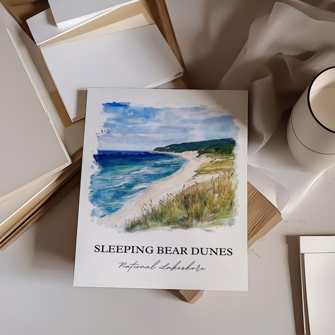Sleeping Bear Dunes Manitou Islands Travel Poster - Image 5