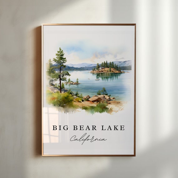 Big Bear Lake Custom Text Poster Print