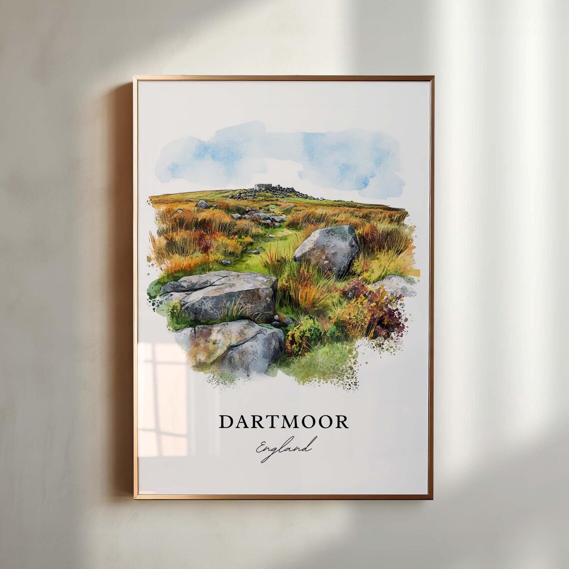 Dartmoor National Park, England Watercolor Travel Poster - Image 4