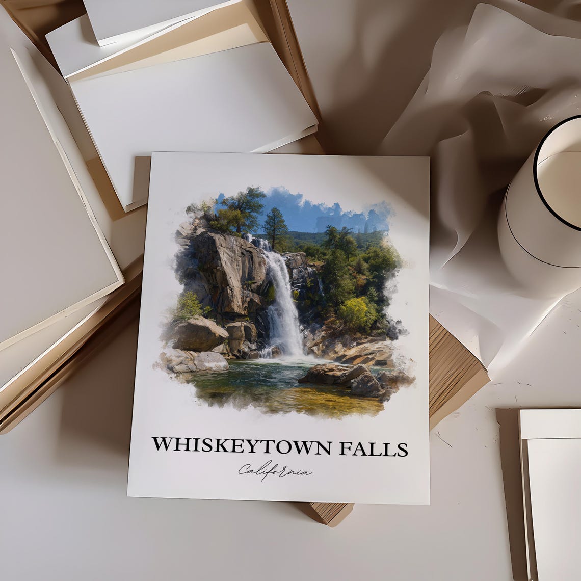 Whiskeytown Falls Redding California Granite Waterfall Poster - Image 4