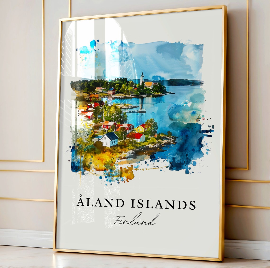 Aland Islands Travel Poster, Finland Wall Gift - Image 4