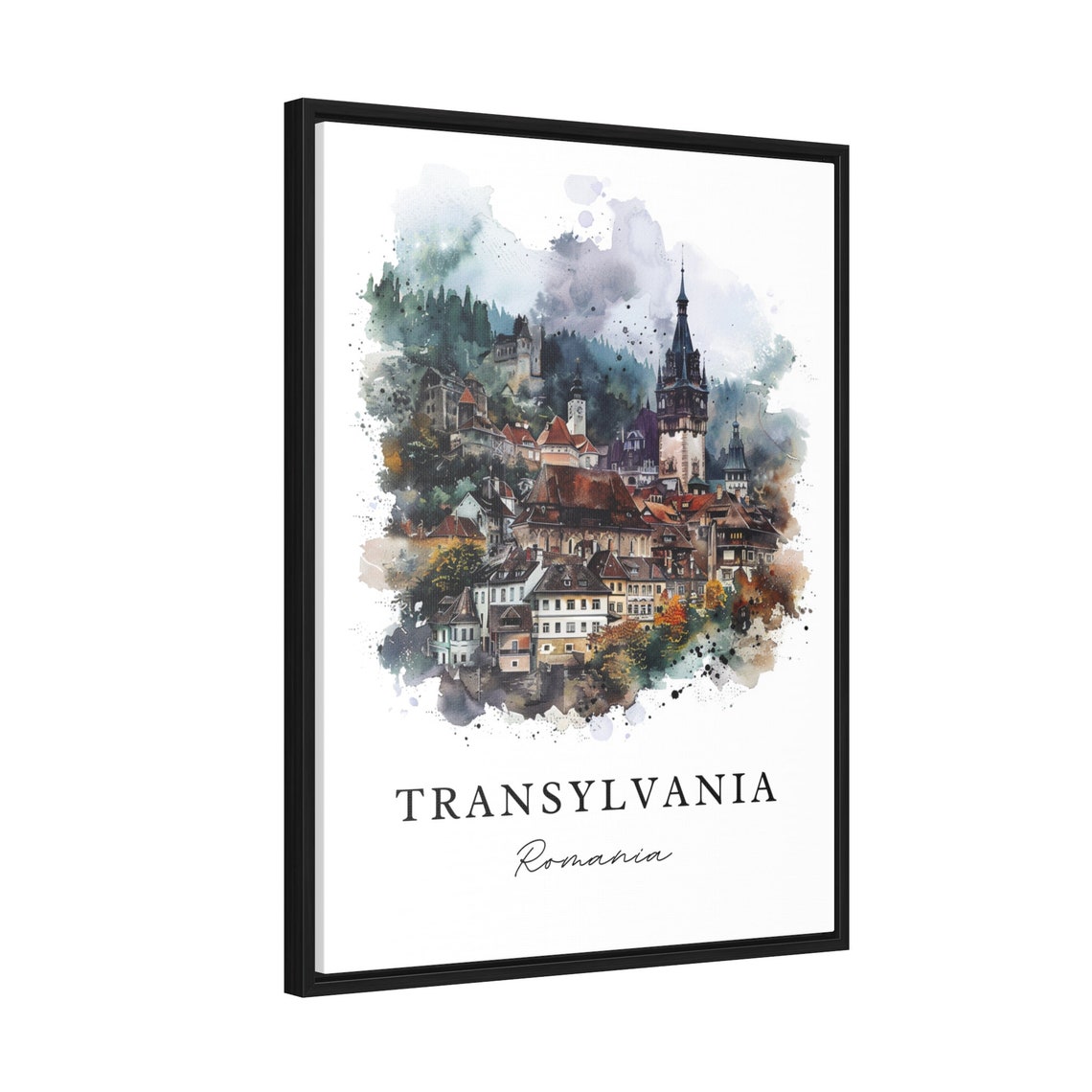 Transylvania Region Watercolor Travel Poster, Romania - Image 2