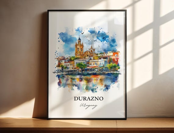 Durazno Wall Art Uruguay Print Watercolor Gift Travel Poster Housewarming