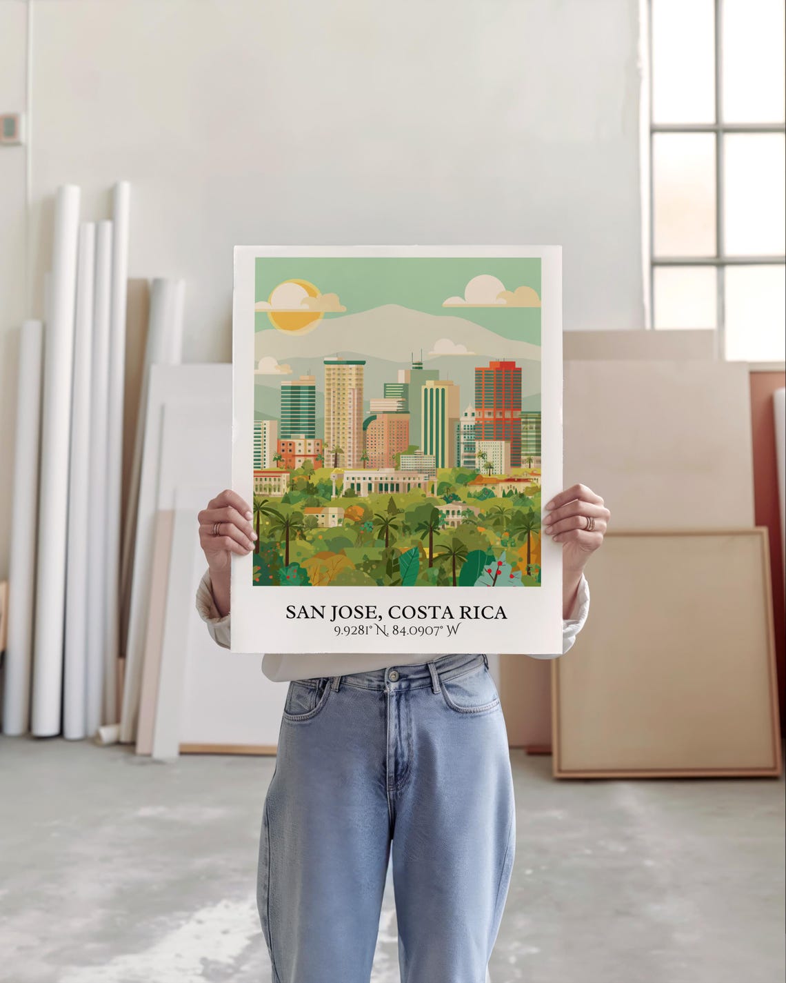 San Jose Art Costa Rica Retro Home Decor Gift Travel Prints Housewarming - Image 3
