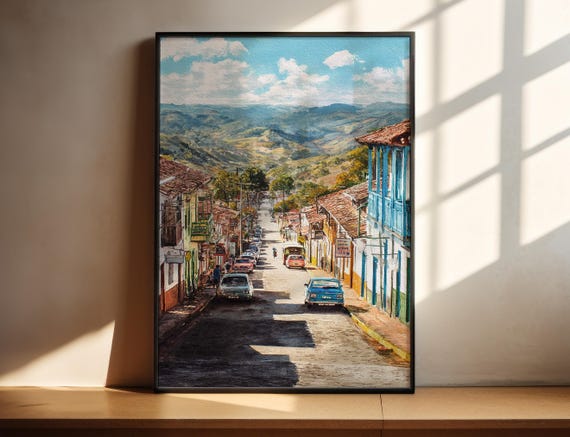 Samaipata Watercolor Art Travel Print Artwork Bolivia Decor Wall