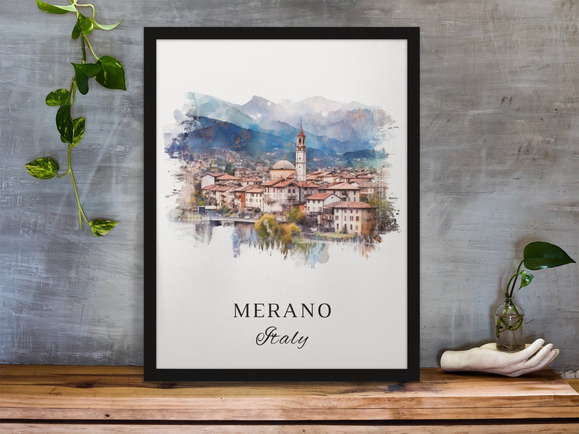 Merano Italy Travel Poster, Custom Text Wall Art - Image 3
