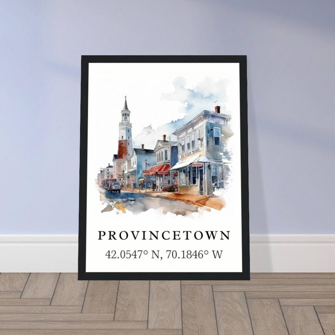 Provincetown Traditional Travel Poster, Custom Text