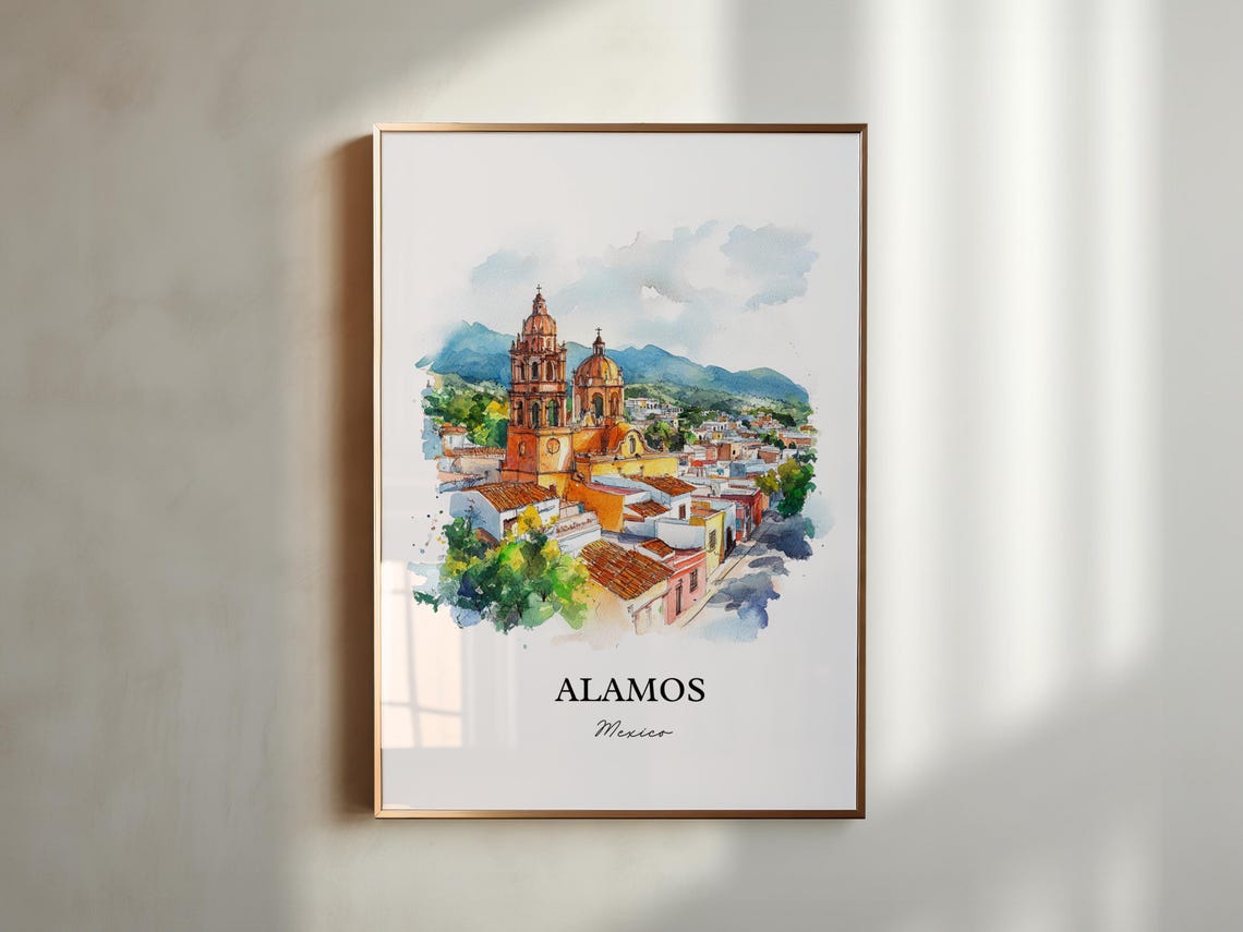 Alamos Mexico Wall Art Mx Print Watercolor Sonora Gift Travel Poster Housewarming - Image 5
