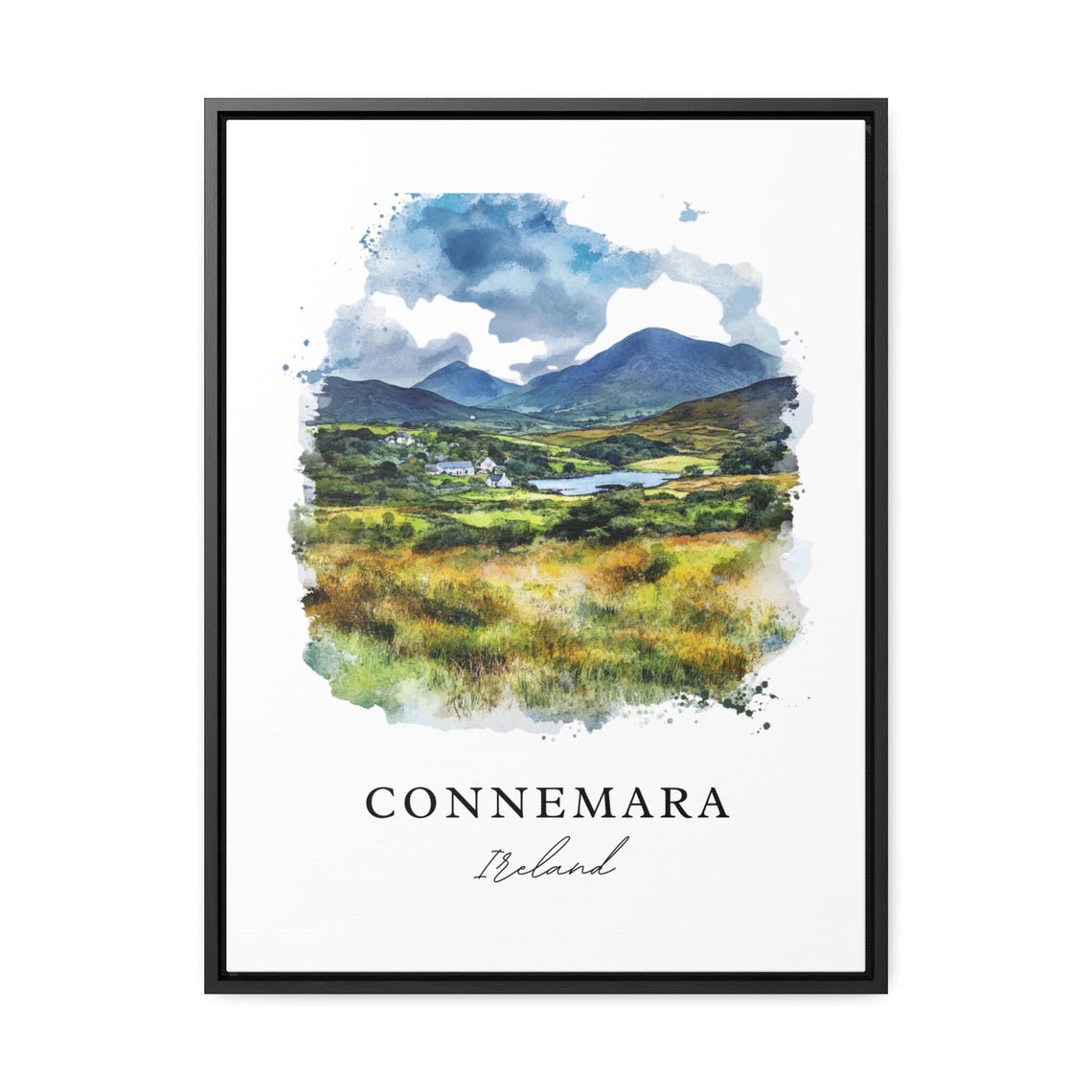 Connemara Ireland Watercolor Travel Poster, Western Gift - Image 3