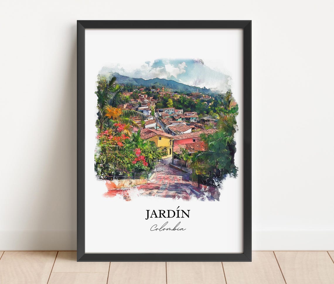 Jardn Colombia Watercolor Travel Poster, Antioquia - Image 2