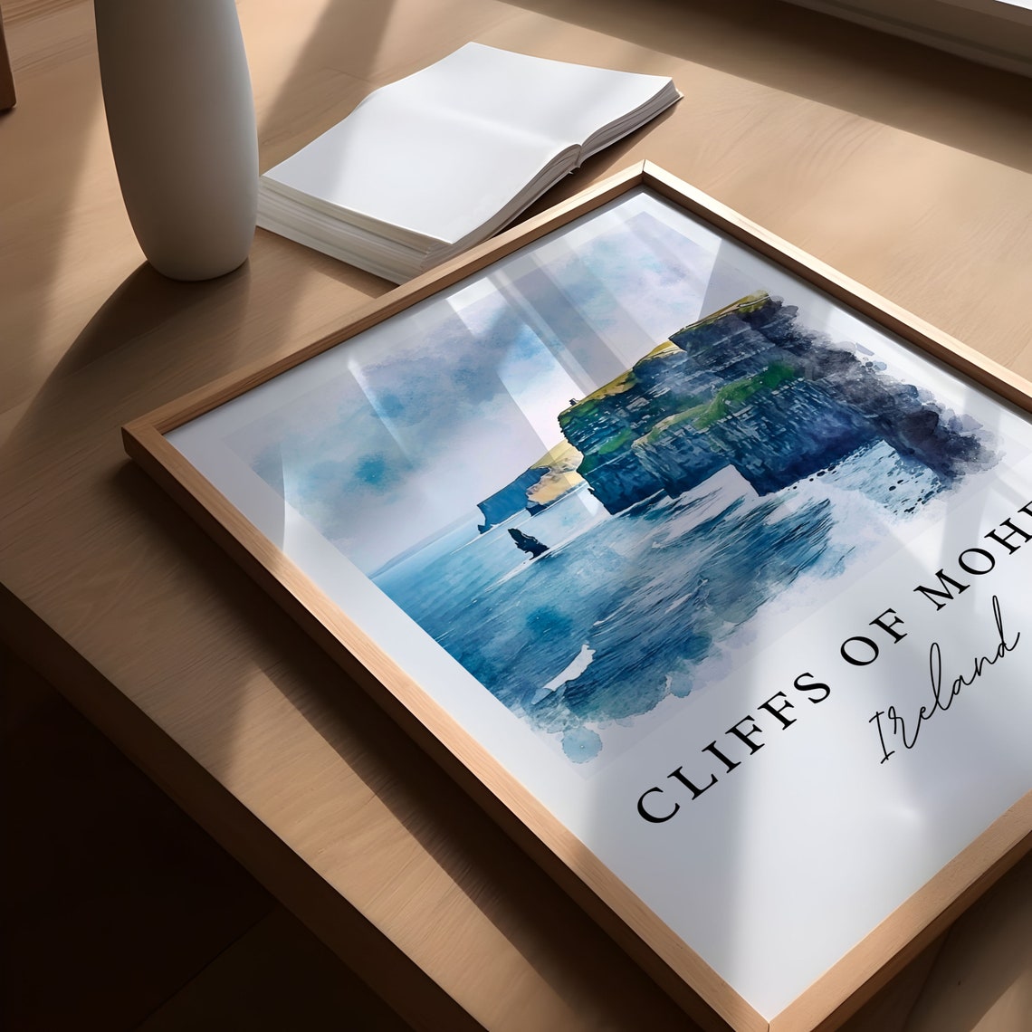 Cliffs Of Moher Ireland Travel Poster, Custom Text - Image 5